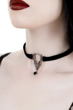 Aksamitny choker CATHEDRALIS VELVET COLLAR-Restyle Clearance