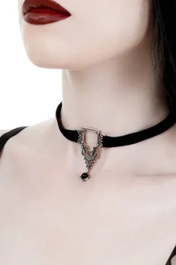 Aksamitny choker CATHEDRALIS VELVET COLLAR-Restyle Clearance