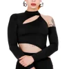 asymmetric blouse Asymetryczna bluzka z wycięciem-Restyle Clearance