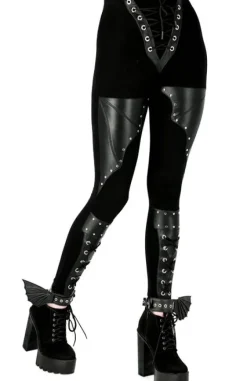 BAT LEGGINGS Bawełniane legginsy ze skrzydłami nietoperza-Restyle Hot
