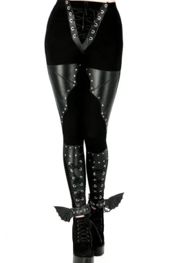 BAT LEGGINGS Bawełniane legginsy ze skrzydłami nietoperza-Restyle Hot