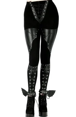 BAT LEGGINGS Bawełniane legginsy ze skrzydłami nietoperza-Restyle Hot