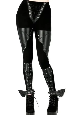 BAT LEGGINGS Bawełniane legginsy ze skrzydłami nietoperza-Restyle Hot