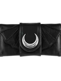 BAT WING WALLET podłużny portfel nietoperz z księżycem-Restyle Hot