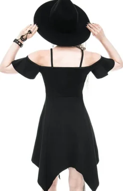 Bawełniana Sukienka MOON KEYHOLE TUNIC Czarna Tunika-Restyle New