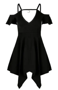 Bawełniana Sukienka MOON KEYHOLE TUNIC Czarna Tunika-Restyle New