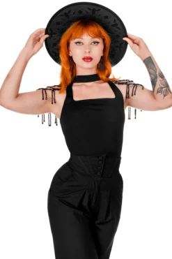 BEADED ISADORA BLOUSE Bluzka z chokerem i koralikami-Restyle Hot