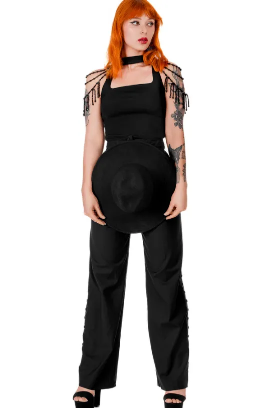 BEADED ISADORA BLOUSE Bluzka z chokerem i koralikami-Restyle Hot