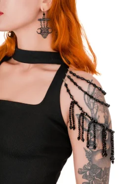 BEADED ISADORA BLOUSE Bluzka z chokerem i koralikami-Restyle Hot