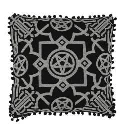 BLAIR BLACK Gotycka poszewka na poduszkę wyszywana-Restyle Sale