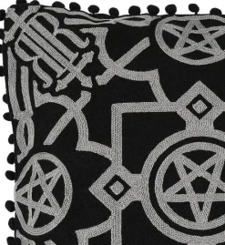 BLAIR BLACK Gotycka poszewka na poduszkę wyszywana-Restyle Sale