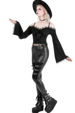 BLUZKA DELPHYNE Z OPUSZCZONYMI RAMIONAMI-Restyle Hot