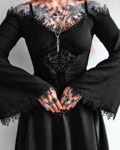 BLUZKA DELPHYNE Z OPUSZCZONYMI RAMIONAMI-Restyle Hot