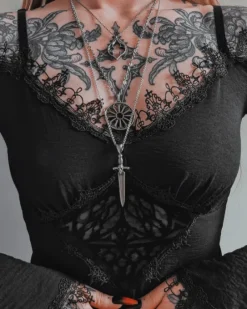 BLUZKA DELPHYNE Z OPUSZCZONYMI RAMIONAMI-Restyle Hot