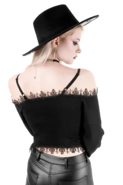 BLUZKA DELPHYNE Z OPUSZCZONYMI RAMIONAMI-Restyle Hot