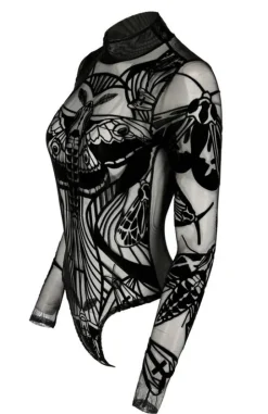 Body z siateczki MOTHS CONTOUR BODYSUIT-Restyle Outlet