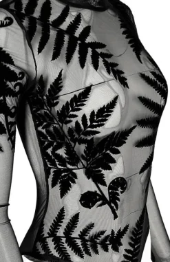 Body z siateczki paprocie FOREST FERN bodysuit-Restyle Fashion