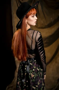 Body z siateczki paprocie FOREST FERN bodysuit-Restyle Fashion