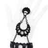 Bransoleta łączona z pierścionkiem, księżyc, fazy księżyca "LUNAR GODDESS BRACELET"-Restyle Discount