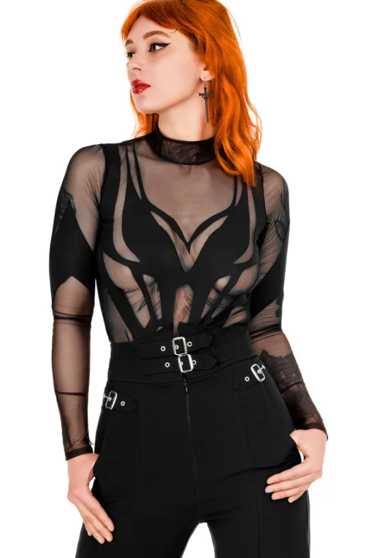 BUCKLE UP Eleganckie spodnie z wysokim stanem i klamrami-Restyle Online