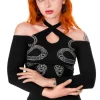 CATHEDRAL SNAKE BLOUSE Bluzka ze skrzyżowanymi paskami i odkrytymi plecami-Restyle Hot
