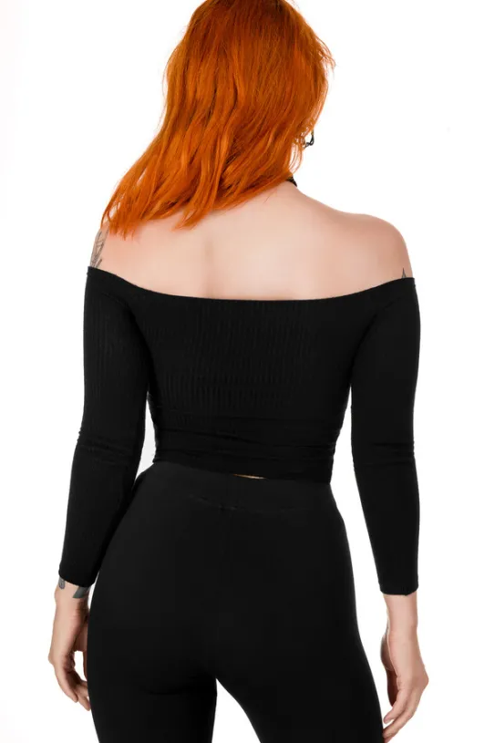 CATHEDRAL SNAKE BLOUSE Bluzka ze skrzyżowanymi paskami i odkrytymi plecami-Restyle Hot