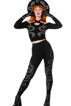 CATHEDRAL SNAKE BLOUSE Bluzka ze skrzyżowanymi paskami i odkrytymi plecami-Restyle Hot