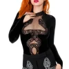 CATHEDRAL SNAKE BODYSUIT aksamitne body z dwoma wężami-Restyle Outlet