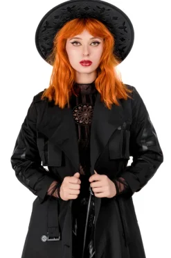 CATHEDRAL TRENCH COAT, Nieprzemakalny płaszcz z rozetą-Restyle Hot