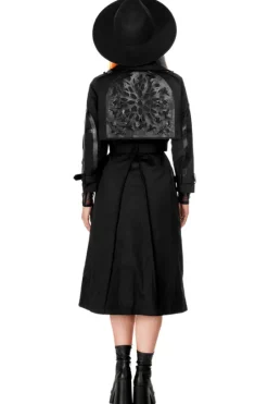 CATHEDRAL TRENCH COAT, Nieprzemakalny płaszcz z rozetą-Restyle Hot