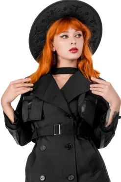 CATHEDRAL TRENCH COAT, Nieprzemakalny płaszcz z rozetą-Restyle Hot