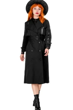 CATHEDRAL TRENCH COAT, Nieprzemakalny płaszcz z rozetą-Restyle Hot