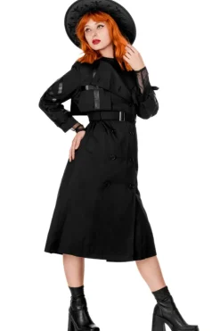CATHEDRAL TRENCH COAT, Nieprzemakalny płaszcz z rozetą-Restyle Hot
