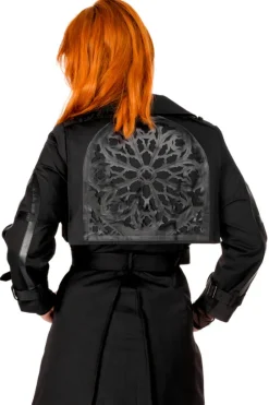 CATHEDRAL TRENCH COAT, Nieprzemakalny płaszcz z rozetą-Restyle Hot