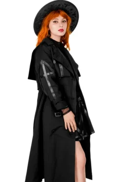 CATHEDRAL TRENCH COAT, Nieprzemakalny płaszcz z rozetą-Restyle Hot