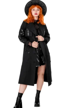 CATHEDRAL TRENCH COAT, Nieprzemakalny płaszcz z rozetą-Restyle Hot