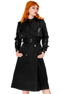 CATHEDRAL TRENCH COAT, Nieprzemakalny płaszcz z rozetą-Restyle Hot