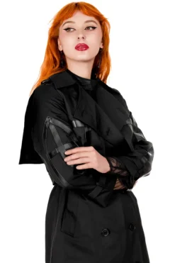 CATHEDRAL TRENCH COAT, Nieprzemakalny płaszcz z rozetą-Restyle Hot
