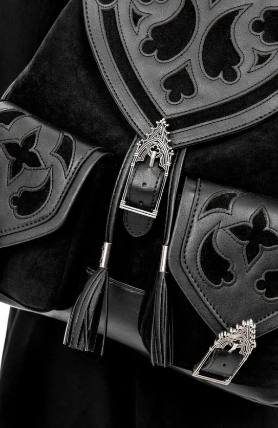 Cathedralis Buckle Backpack Duży, gotycki plecak-Restyle Discount