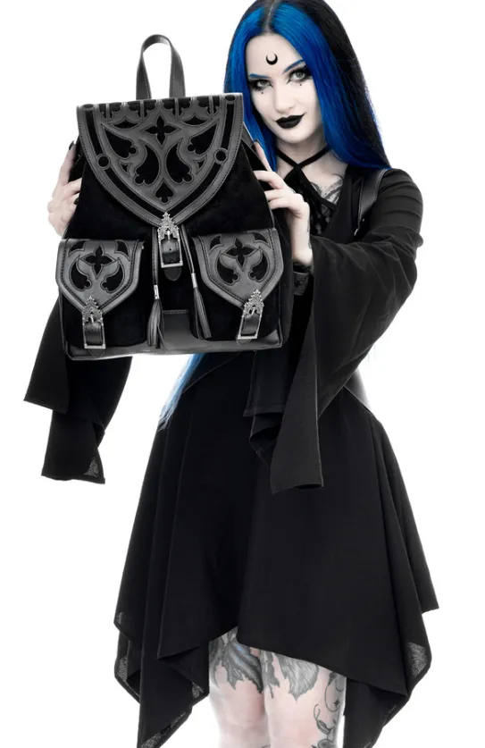 Cathedralis Buckle Backpack Duży, gotycki plecak-Restyle Discount