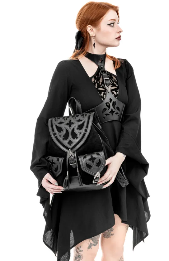 Cathedralis Buckle Backpack Duży, gotycki plecak-Restyle Discount