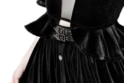 CRYPT VELVET MIDI SKIRT-Restyle Clearance