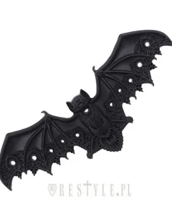 Czarna gotycka spinka do włosów, ażurowy nietoperz "LACE BAT BLACK HAIRCLIP"-Restyle Hot
