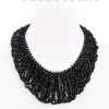 Czarna Kolia koralikowa, gotycki naszyjnik "FRANCES CHOKER"-Restyle Hot