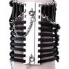 Czarna nowoczesna gotycka bransoleta z rzemieni "STRING BRACELET"-Restyle Best