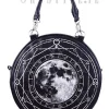 Czarna Okrągła torebka, księżyc, pełnia "LUNA ROUND BAG"-Restyle Outlet