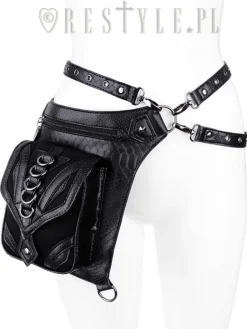 Czarna torba na biodro, nerka, Pocket belt "DRAGON HOLSTER BAG"-Restyle Fashion