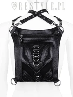 Czarna torba na biodro, nerka, Pocket belt 