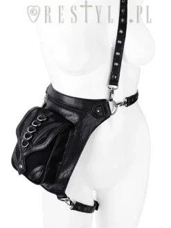 Czarna torba na biodro, nerka, Pocket belt 