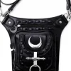 Czarna torebka na biodro, nerka,Torba z księżycem "LUNAR HOLSTER BAG"-Restyle Fashion
